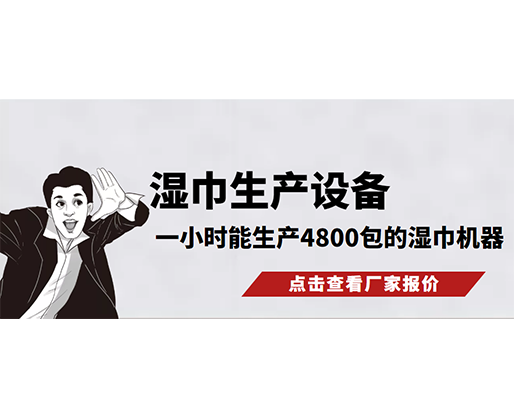 濕巾生產(chǎn)設(shè)備，一小時(shí)能生產(chǎn)4800包的濕巾機(jī)器，需要多少錢
