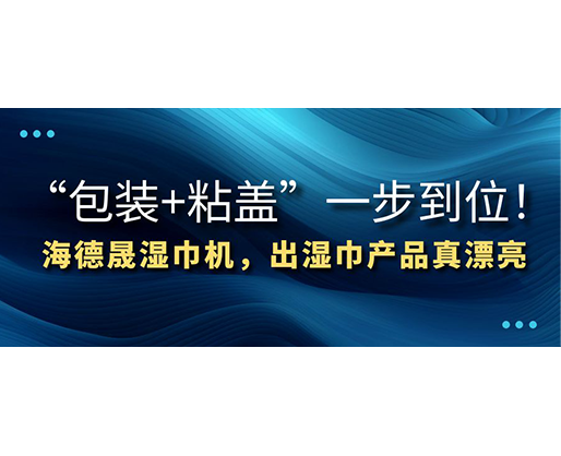 “包裝+粘蓋”一步到位！海德晟濕巾機(jī)，出濕巾產(chǎn)品真漂亮