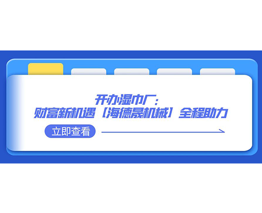開辦濕巾廠：財富新機(jī)遇，【海德晟機(jī)械】全程助力