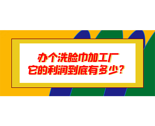 辦個(gè)洗臉巾加工廠，它的利潤(rùn)到底有多少？