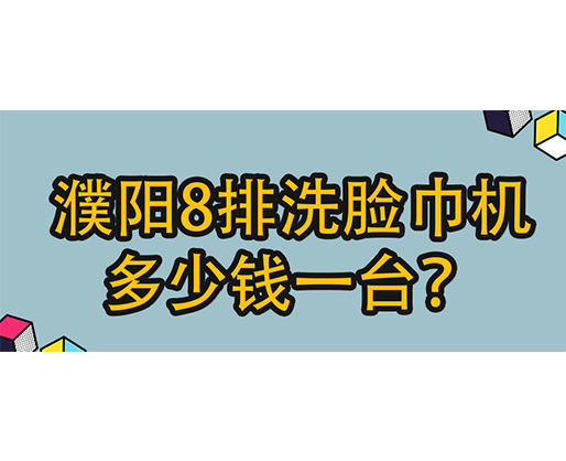濮陽8排洗臉巾機多少錢一臺？